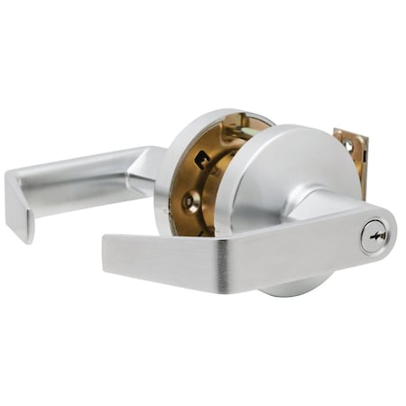 Falcon Grade 1 Classroom Cylindrical Lock, Dane Lever, Conventional Cylinder, Satin Chrome Fnsh, Non-handed K561PD D 626